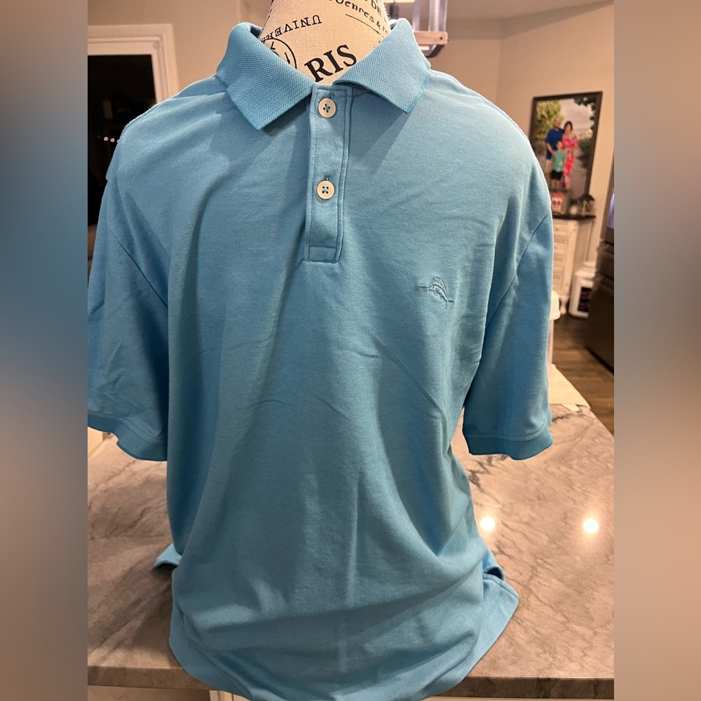Tommy Bahama Polo Turquoise Blue XL